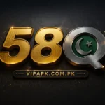 58Q gold logo with Pakistan crescent and VIPAPK name