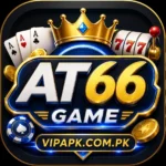 AT66 Game VIPAPK earning platform modern logo design