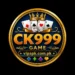 CK999 Game golden casino logo with crown and cards design