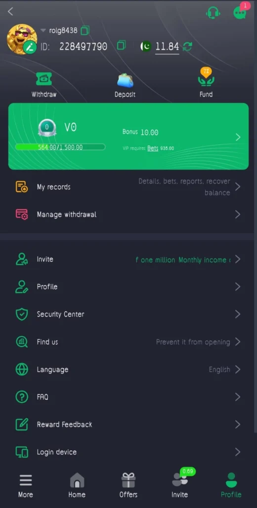 platform profile image  on screen