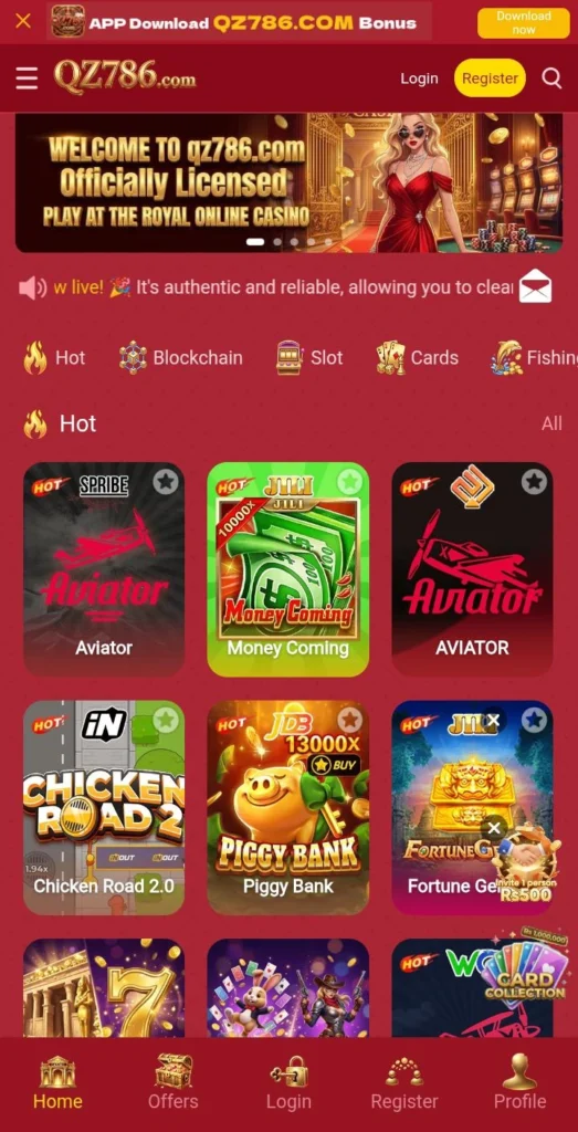 QZ786 game home screen real cash earning app
