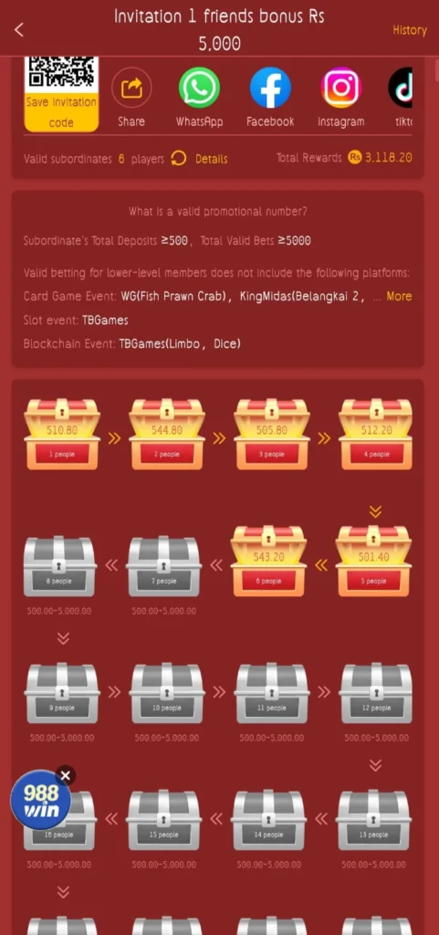 referral commission panel showing 600 reward per active user