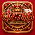 QZ786 online earning game app logo with golden red premium design