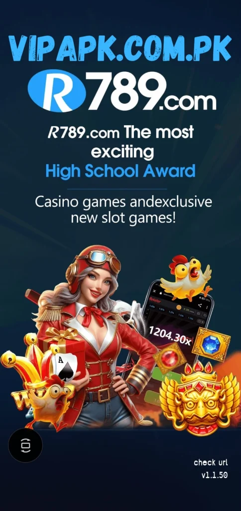 RS789 promo screen with aviator girl, casino games, and bonus icons