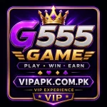 G555 Game purple logo with crown