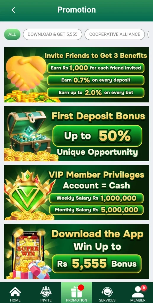 Platform offer a unlimited bonuses