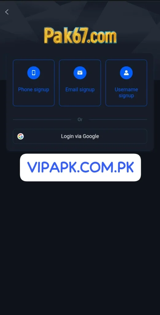 App Registration Screen on mobile
