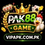 PAK88 Game 3D style logo with black background smooth