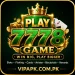 PLAY7778 casino game logo with gold and green design.