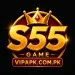 S55 Game premium gold crown logo with VIPAPK branding