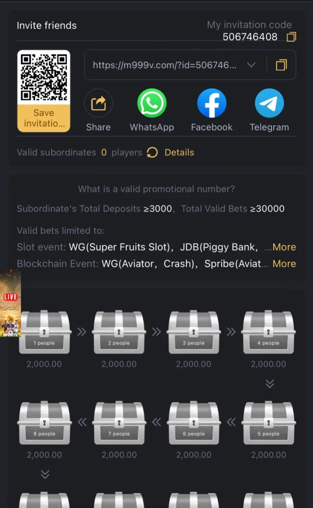 M999 new valid user 2000 commission