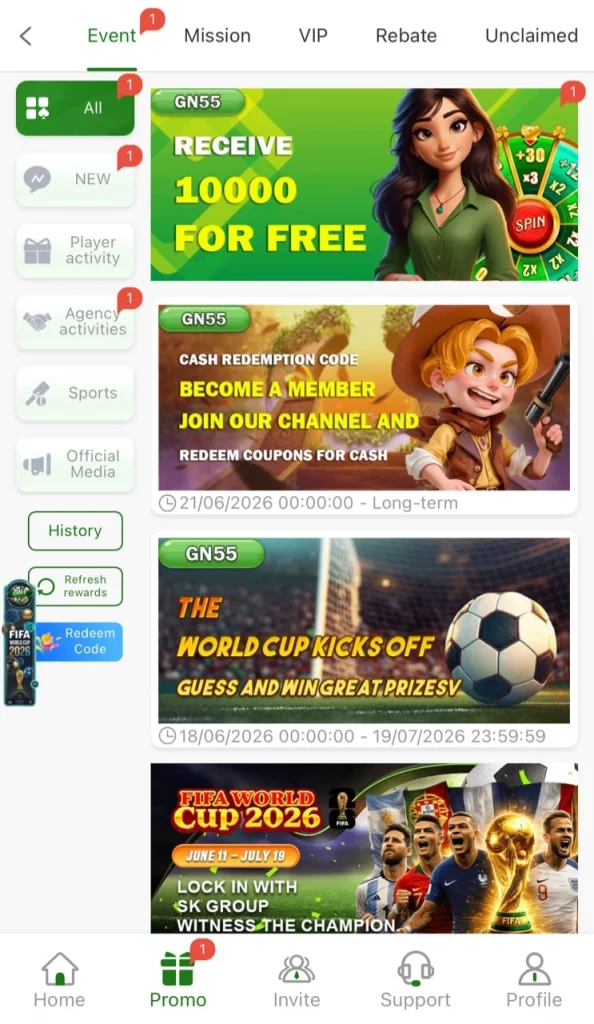 Game offer a special bonuses