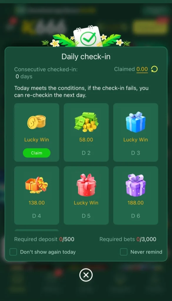 K666 lucky gift 