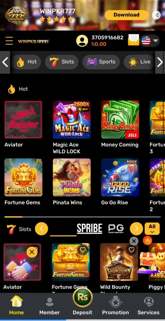 Winpkr777 game