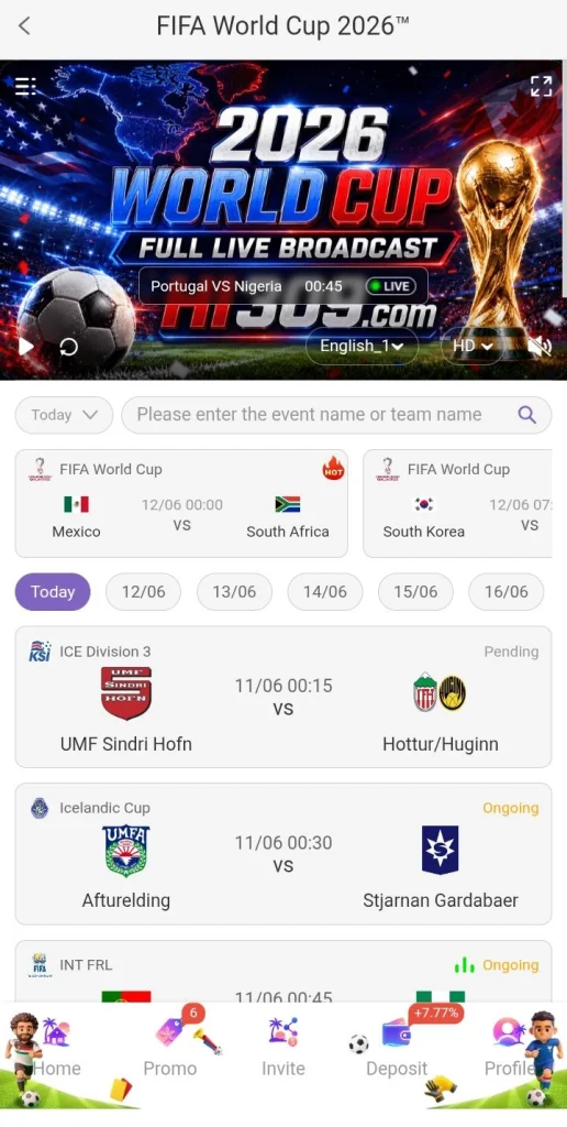 Platform offer fifa betting