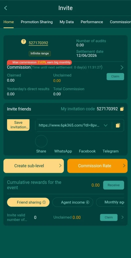 Platform commission dashboard