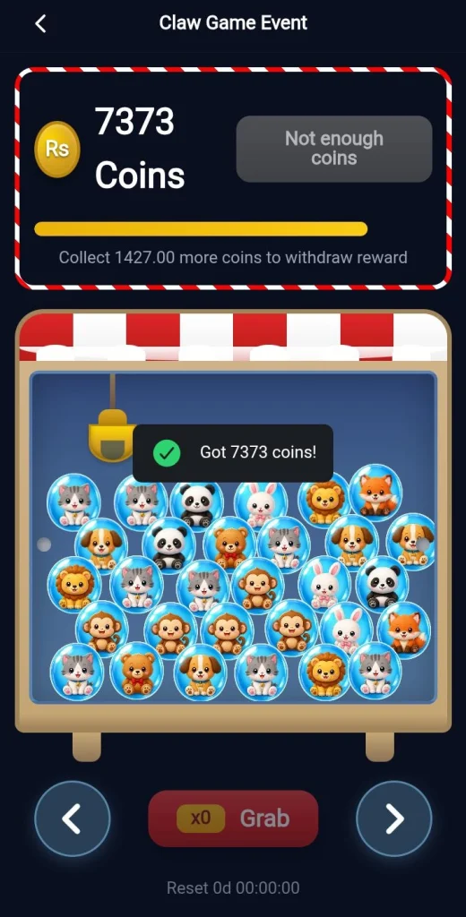 Game Claw event