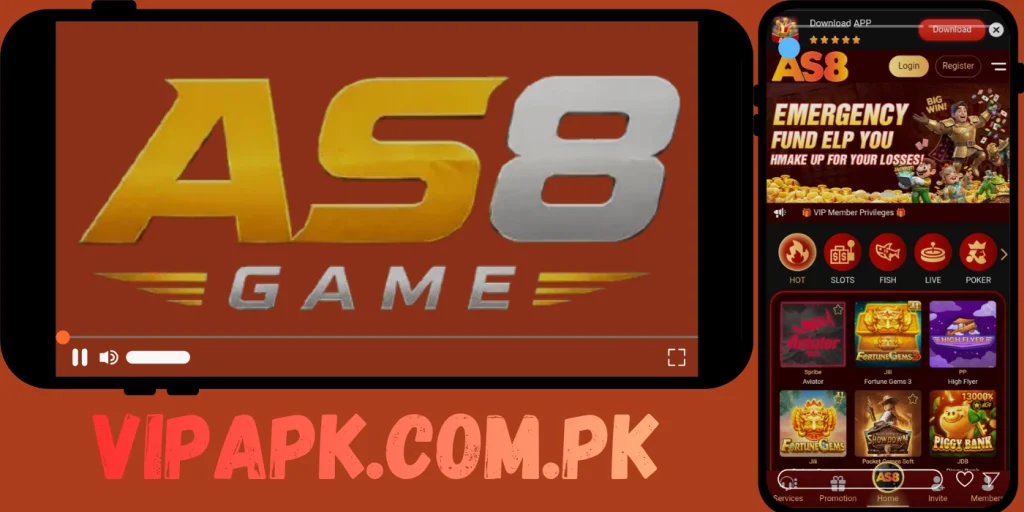 AS8 Game Professnal banner in screen