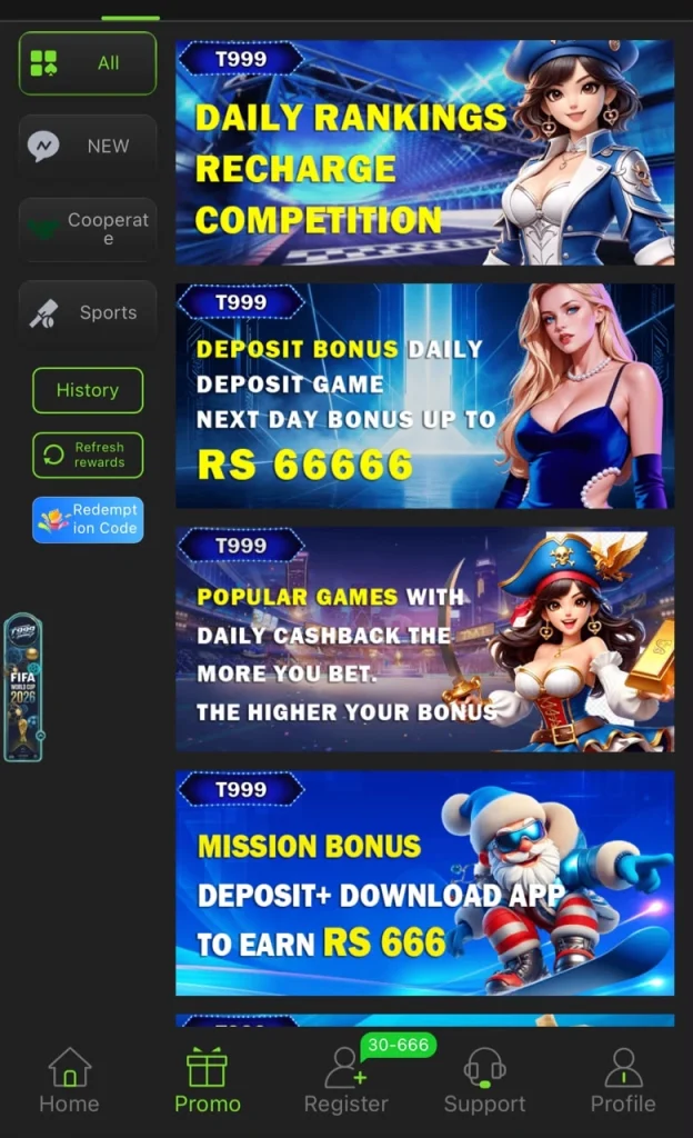Game Daily rewards dashboard
