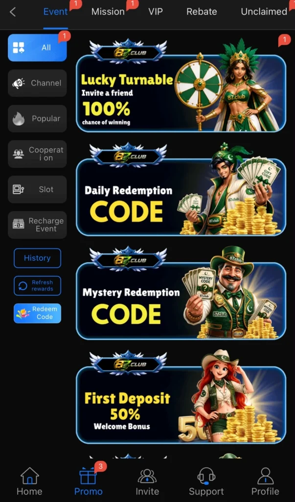 87Club app